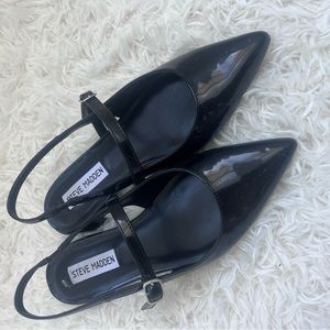 Steve Madden Slingbacks Black Patent low
